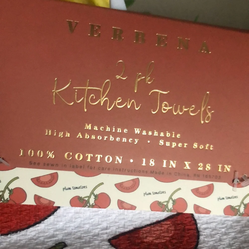 Cherry Tomato Print Kitchen Towels